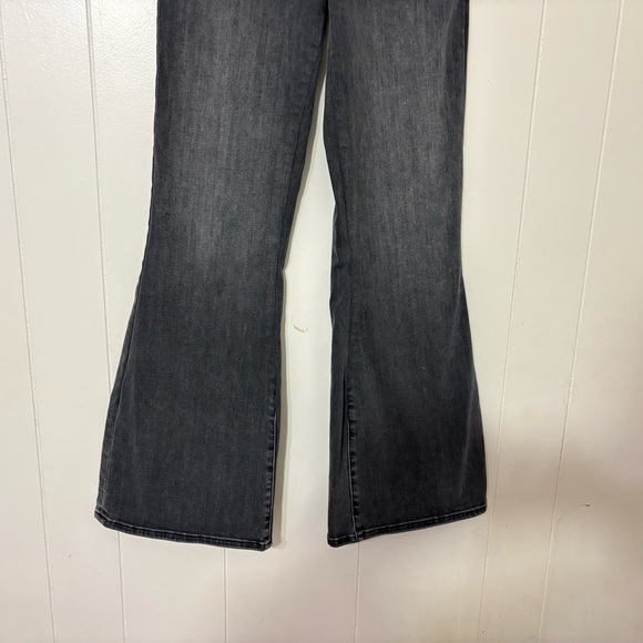 FRAME Le Slim Palazzo Jeans Broken Black Size 25 OPLSP292 High Rise Flare - Picture 3 of 7